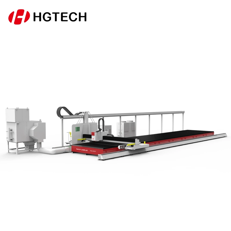 Hgtech CNC Large-Area Five-Axis Groove Cutting Machine CO2 Laser Cutting Machine 1000W 3000W 6000W 12000W 20000W for Plate Bevel Cutting with Factory Price